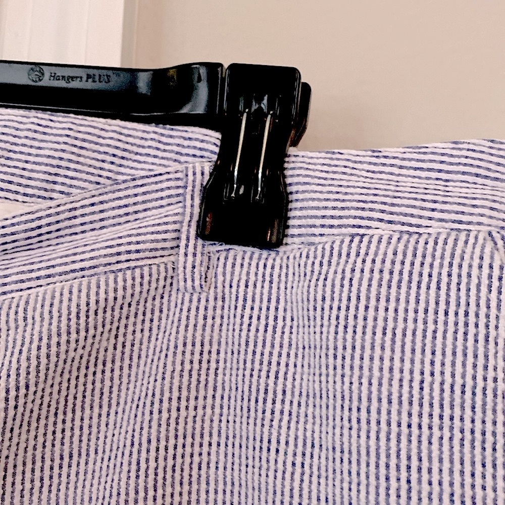 Poetry Blue & White Searsucker pants. 100% cotton in EUC. Great brand. Size 12. - Picture 10 of 15
